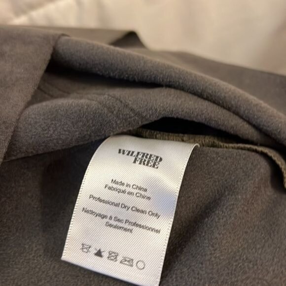 Artiza Wilfred Free Nori brown faux suede dress size XS sheath dress mini - Picture 6 of 8